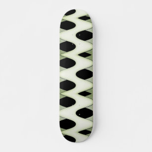 Mesmerising Waves Create Modern Design Green Skateboard
