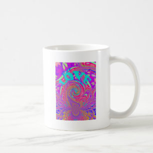 Mesmerising Whirlpool Love Cyan Text art Graphic Coffee Mug
