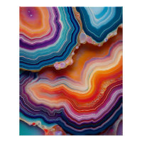 Mesmerizing Geode Art - Vibrant Color Strata