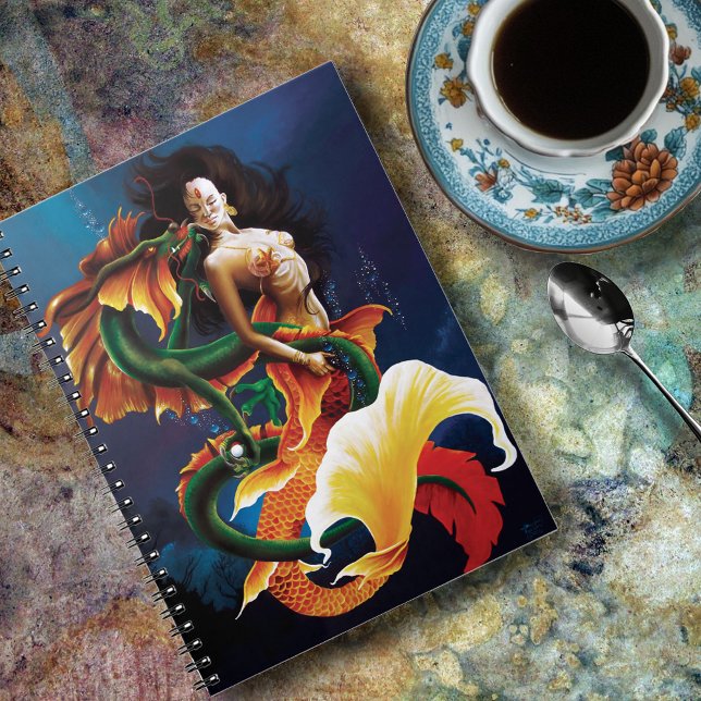 Mesmerizing Koi Mermaid Water Dragon Fantasy Notebook (Creator Uploaded)