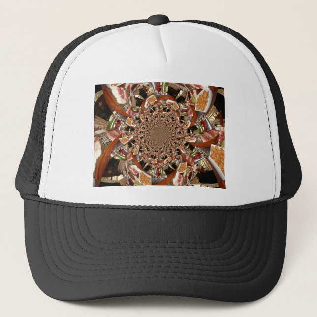 Mesmerizing Mosaic of Sushi Brown Colors Trucker Hat (Front)