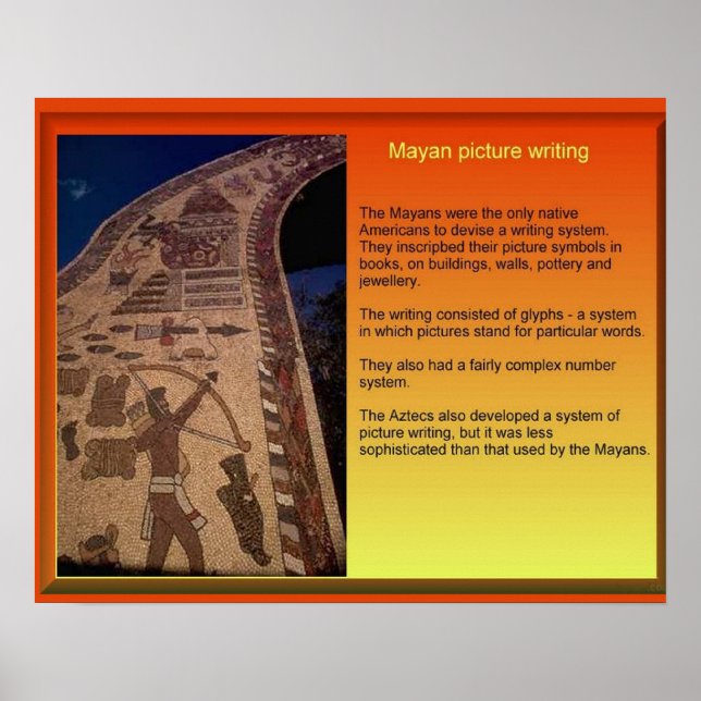 Meso-America, Mayan Writing Poster (Front)