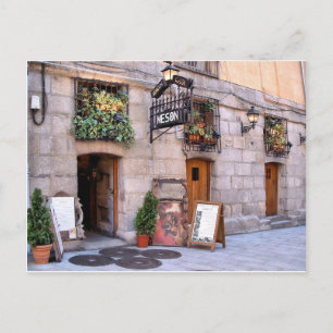 Mesón típico cerca de la Plaza Mayor de Madrid Postcard