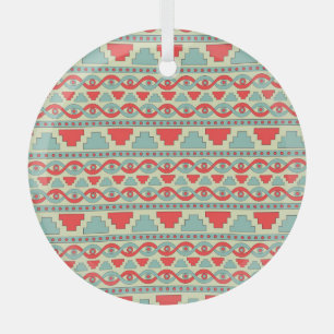 Mesopotamian Tribal: Seamless Ethnic Design. Glass Tree Decoration