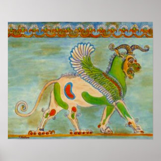 Mesopotamian Winged Lion by S Ambrose Poster