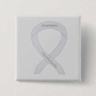 Mesothelioma Awareness Ribbon Custom Button
