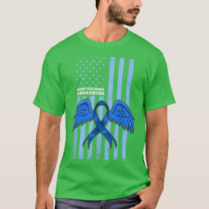 Mesothelioma Awareness Ribbon Flag T-Shirt
