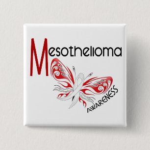 Mesothelioma Butterfly 3.1 15 Cm Square Badge