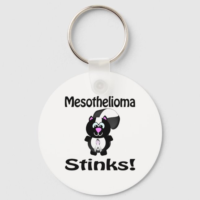 Mesothelioma Stinks Skunk Awareness Design Key Ring (Front)