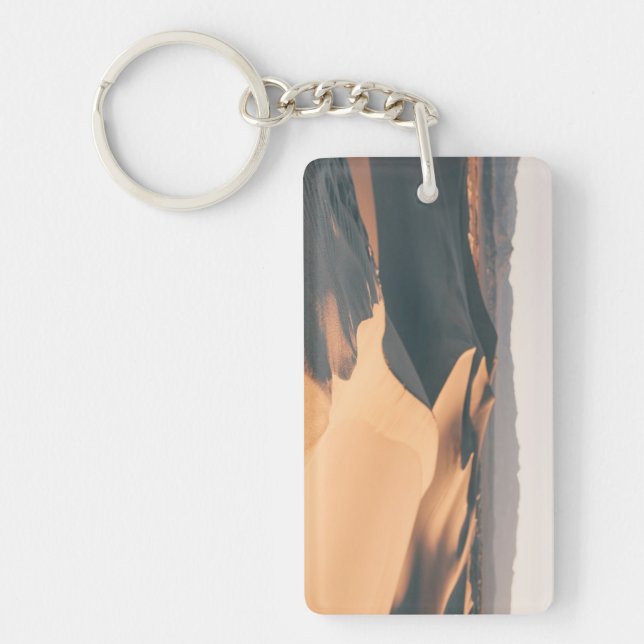 Mesquite Sand Dunes in Death Valley Key Ring (Front)