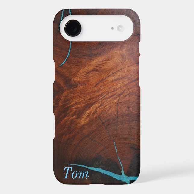MESQUITE WOOD IMAGE TURQUOISE INLAY iPhone 6 Case-Mate iPhone Case (Back)