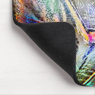 Mess of digital scratches with glossy & dark touch mouse mat