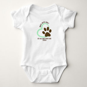 Mess With Me? My Big Brother Has Paws5 Baby Bodysuit