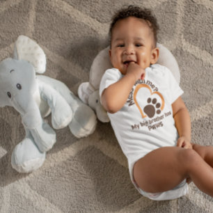 Mess With Me? My Big Brother Has Paws Baby Bodysui Bodysuit