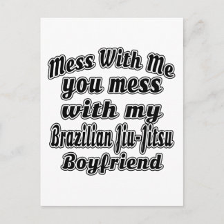 Mess With Me You Mess With My Brazilian Jiu-Jitsu Postcard