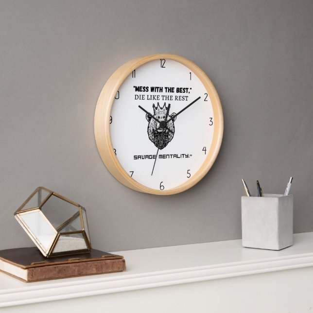 Mess with the best  dielike the rest! clock (Office)