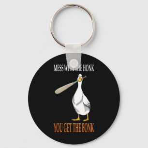 Mess With The Honk Goose Game Gamer Wooden Club Co Key Ring