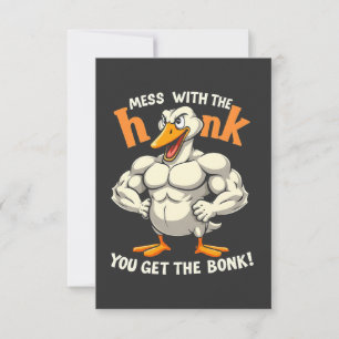 Mess With The Honk You Get The Bonk Fitness RSVP Card