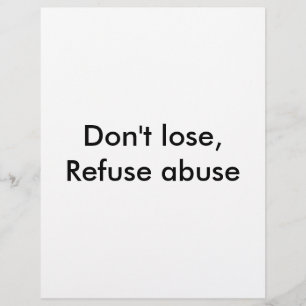 Message against abuse