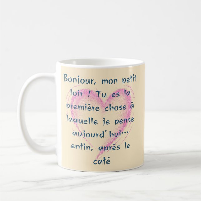 message d’amour pour elle et lui coffee mug (Left)