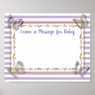 Message for Baby, Baby Shower Keepsake Poster