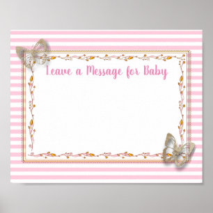 Message for Baby, Baby Shower Keepsake Poster