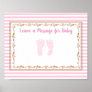 Message for Baby, Baby Shower Keepsake Poster
