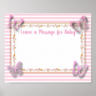 Message for Baby, Baby Shower Keepsake Poster