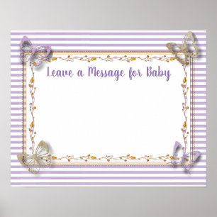 Message for Baby, Baby Shower Keepsake Poster