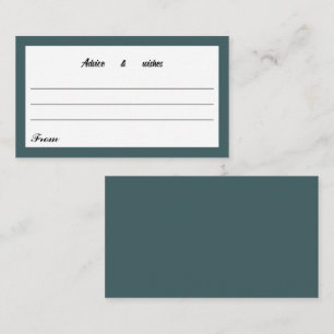 Message For New Couple Simple Green Enclosure Card