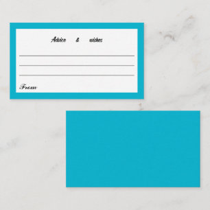 Message For New Couple Simple Light Blue Enclosure Card