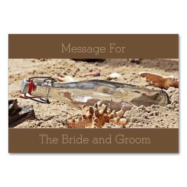 Message for the Happy Couple Table Number (Front)