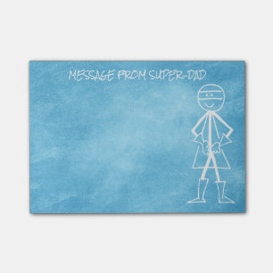 Message from Dad Father - Chalkboard Blue Post-it Notes