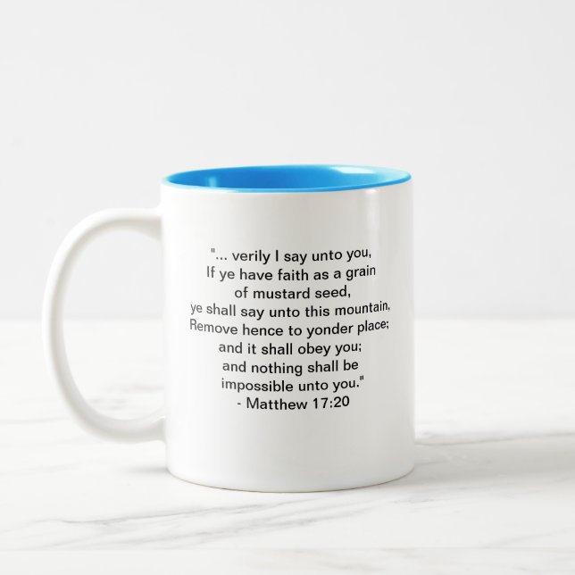 MESSAGE FROM GOD (WAY BEYOND) Two-Tone COFFEE MUG (Left)