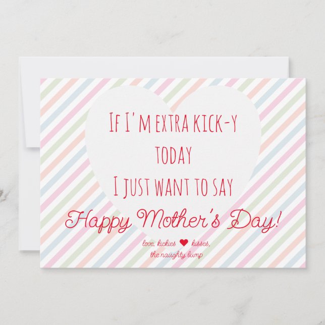 Message from the Bump Heart Chic 1st Mother's Day Holiday Card (Front)