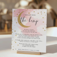 Message From the Bump Pink Gold Moon Baby Shower 