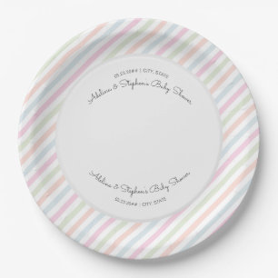 Message from the Bump Ultrasound Cute Baby Shower Paper Plate