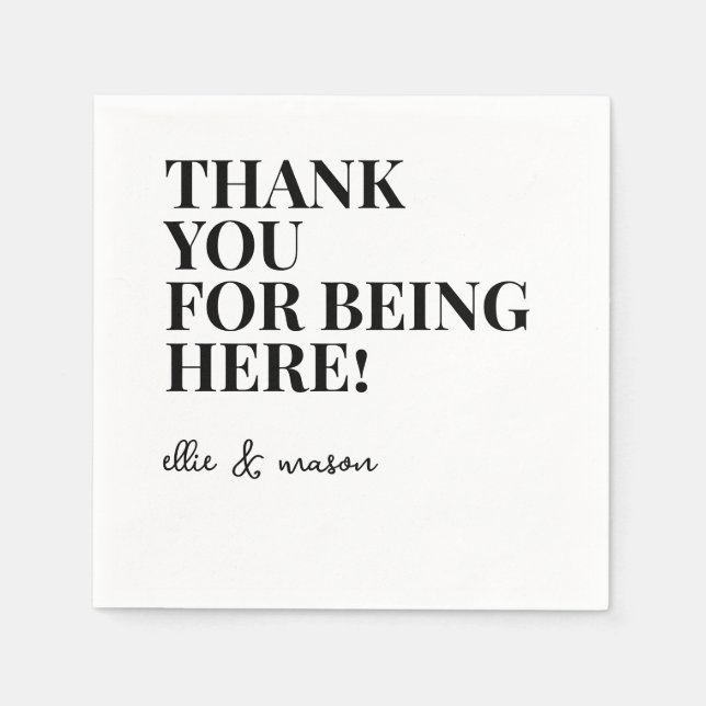 Message from the couple | Wedding Engagement Party Napkin (Front)