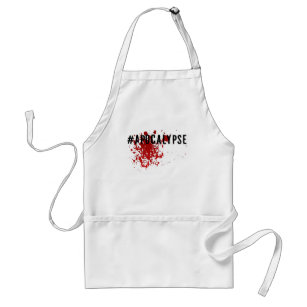 Message Gift Hashtag Spin Zombie Horror Standard Apron