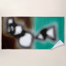 Message in a Bottle: Abstract Brown, Teal, B & W