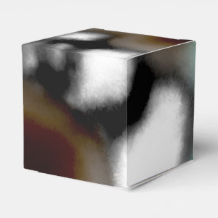 Message in a Bottle: Abstract Brown, Teal, B & W Favour Box