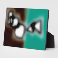 Message in a Bottle: Abstract Brown, Teal, B & W