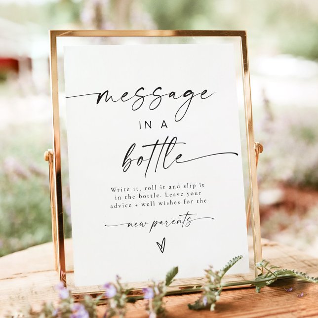 Message in a Bottle Baby Shower Advice Sign (Creator Uploaded)