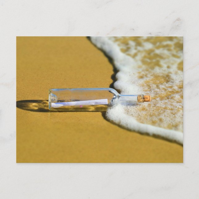 MESSAGE IN A BOTTLE BEACH Postcards (Front)