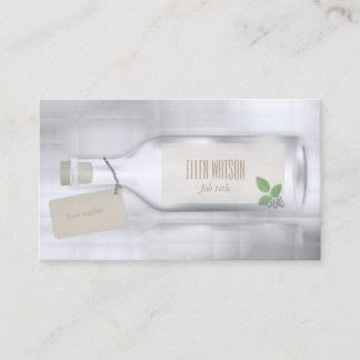 Message in a bottle business card