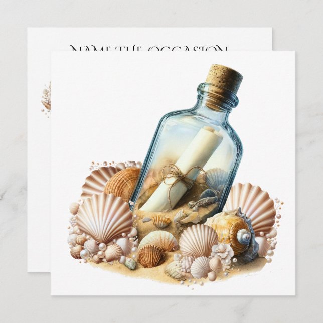Message in a Bottle Invitation (Front/Back)