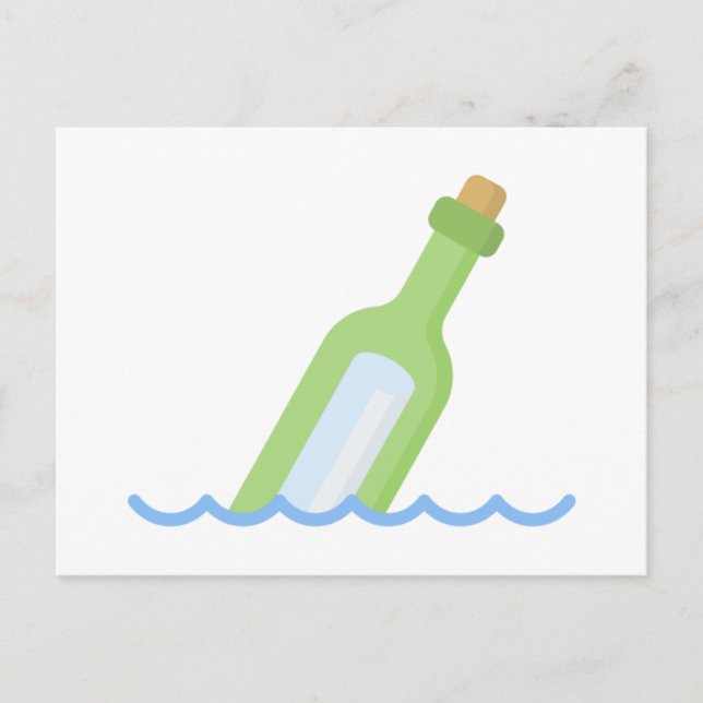 Message in a bottle postcard (Front)