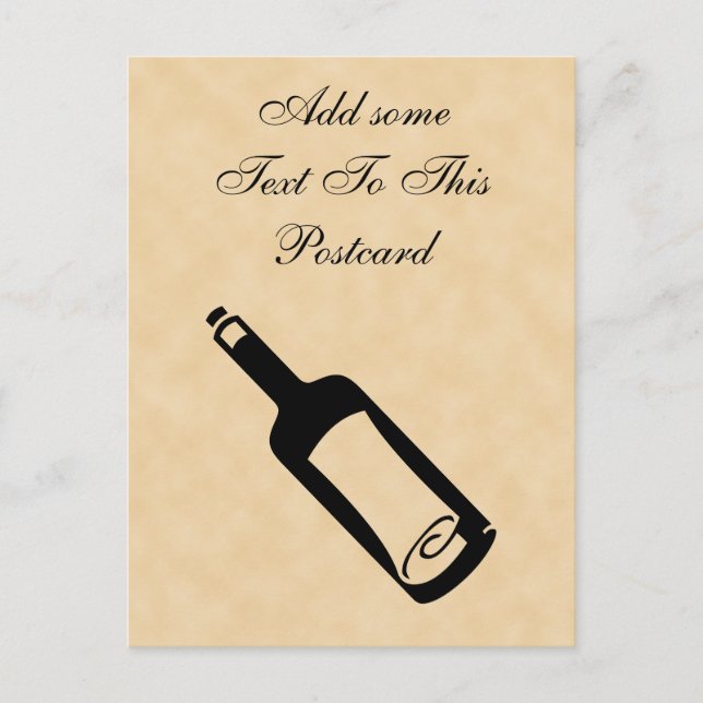 Message in a bottle. postcard (Front)