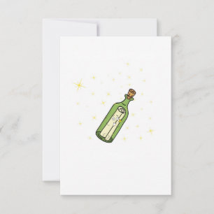 Message in a bottle theme thank you card