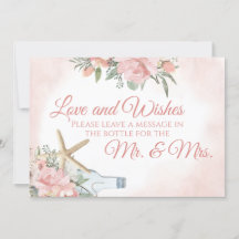 Message in Bottle Floral Beach